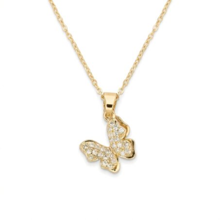 Kaeloria Butterfly CZ Necklace | Elegant Symbolic Jewelry