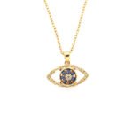 Kaeloria Evil Eye Necklace | 18K Gold Plated | CZ Protection Pendant | Trendy Minimal Jewelry