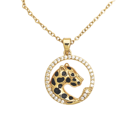 Kaeloria Leopard Pendant Necklace | Fashion Statement Jewelry