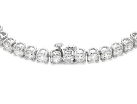 Lab-Grown Diamond Large Tennis Bracelet - G/H color, 6.5" length | White