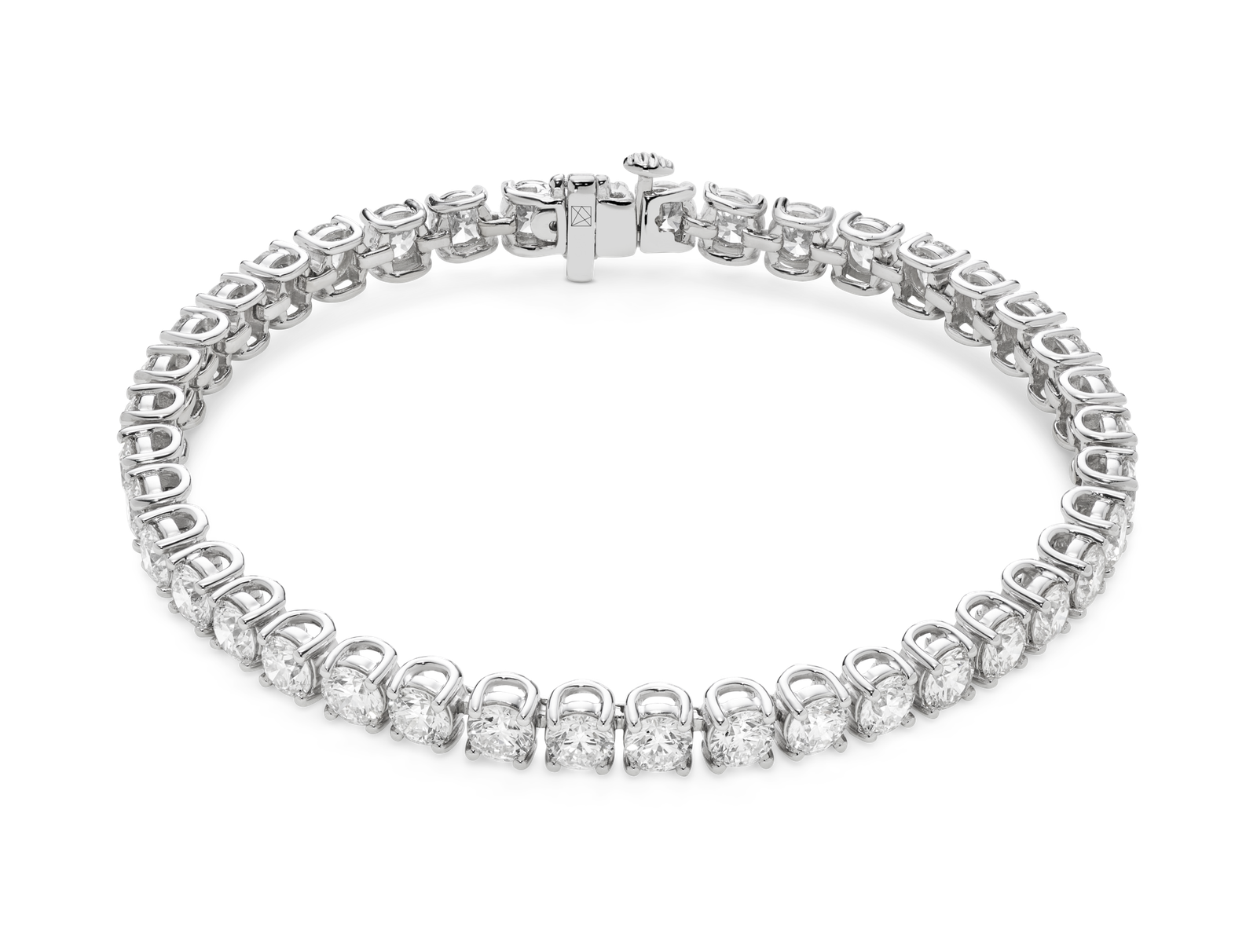 Lab-Grown Diamond Large Tennis Bracelet - G/H color, 7" length | White - Image 3