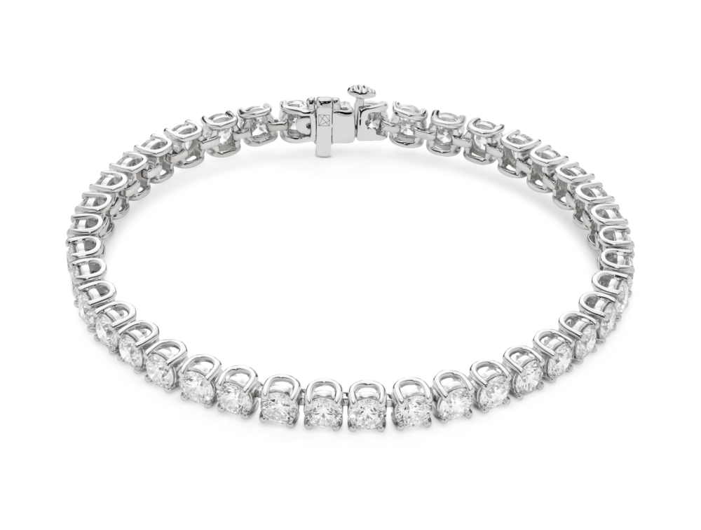 Lab-Grown Diamond Large Tennis Bracelet - E/F color, 7" length | White - Image 4