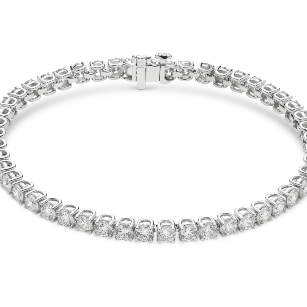 Lab-Grown Diamond Medium Tennis Bracelet - G/H color, 7" length | White - Image 4