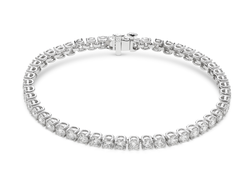 Lab-Grown Diamond Medium Tennis Bracelet - G/H color, 7" length | White - Image 4
