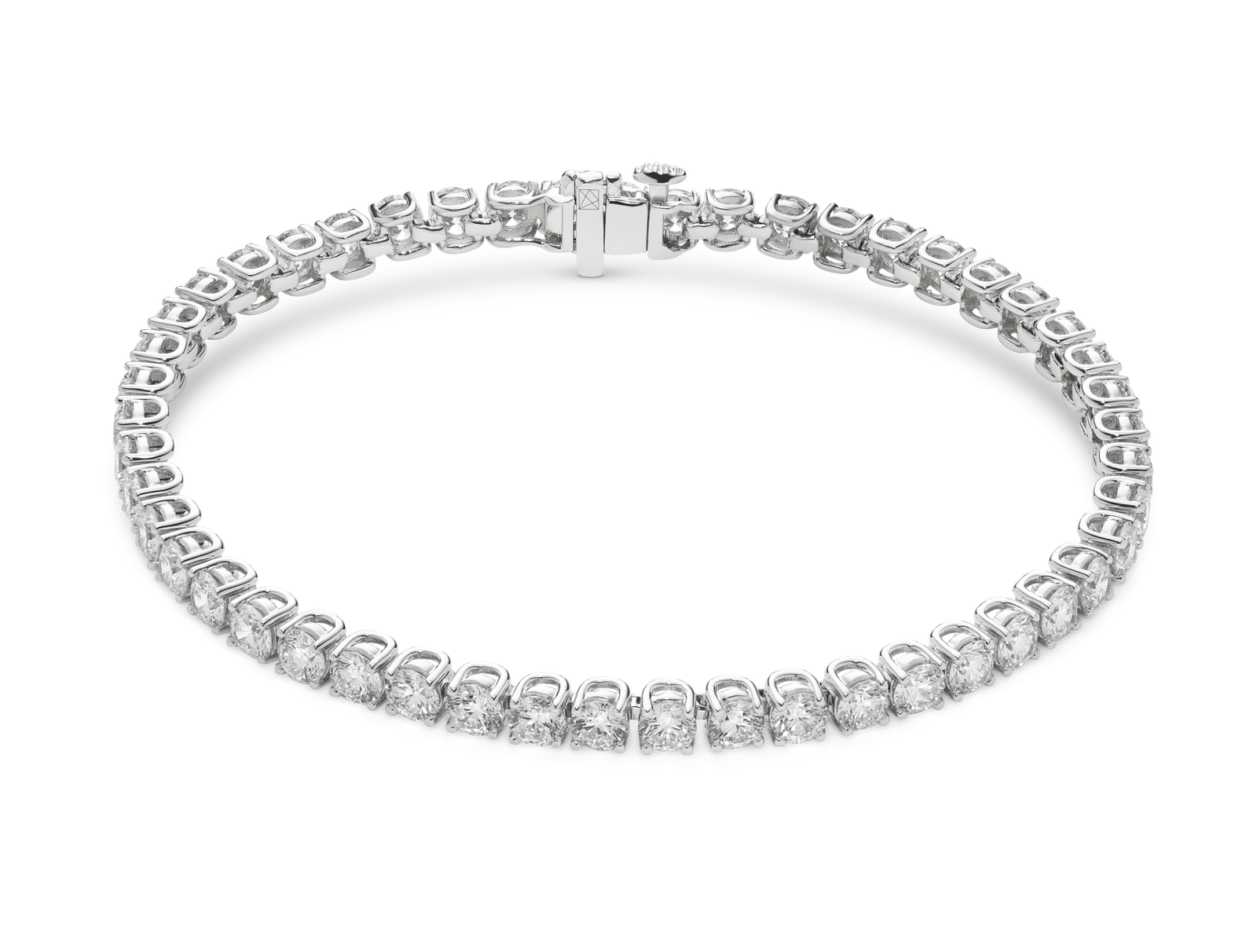 Lab-Grown Diamond Medium Tennis Bracelet - E/F color, 6.5" length | White - Image 3