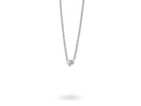 Lab-Grown Diamond ¼ct. Mini Round Brilliant Solitaire 14k Gold Pendant | White
