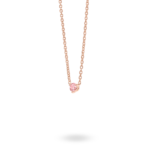 Lab-Grown Diamond ¼ct. Mini Round Brilliant Solitaire 14k Gold Pendant | Pink