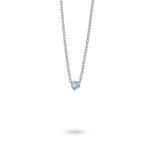 Lab-Grown Diamond ¼ct. Mini Round Brilliant Solitaire 14k Gold Pendant | Blue
