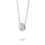 Lab-Grown Diamond 1ct. tw. Halo 14k Gold Pendant | White
