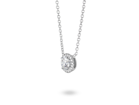 Lab-Grown Diamond 1ct. tw. Halo 14k Gold Pendant | White