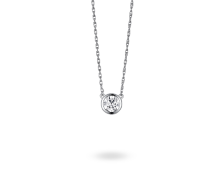 Basics Lab-Grown Diamond ½ct. Round Brilliant Bezel Pendant | White