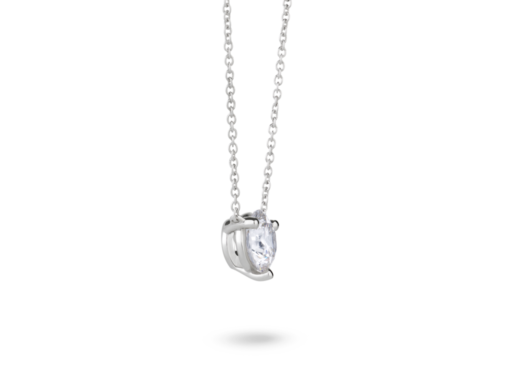 Lab-Grown Diamond 1ct. Round Brilliant Solitaire 14k Gold Pendant | White - Image 3