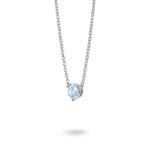Lab-Grown Diamond 1ct. Round Brilliant Solitaire 14k Gold Pendant | Blue