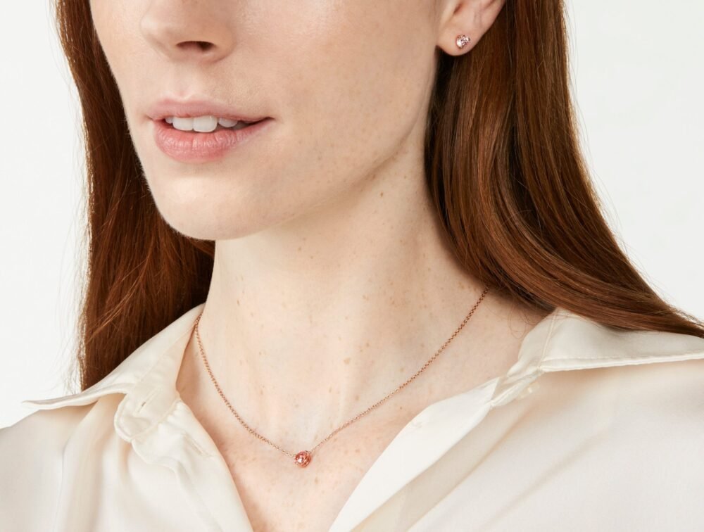 Lab-Grown Diamond 1ct. Round Brilliant Solitaire 14k Gold Pendant | Pink - Image 4
