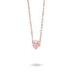 Lab-Grown Diamond 1ct. Round Brilliant Solitaire 14k Gold Pendant | Pink