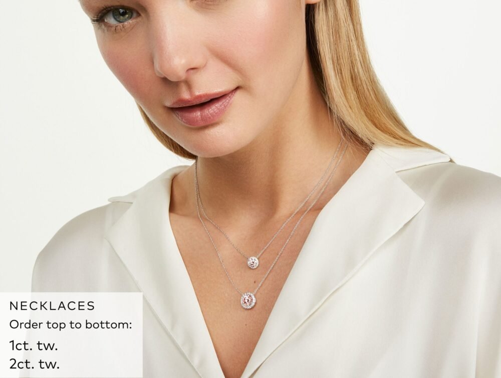 Lab-Grown Diamond 2ct. tw. Halo Pendant | Pink - Image 4