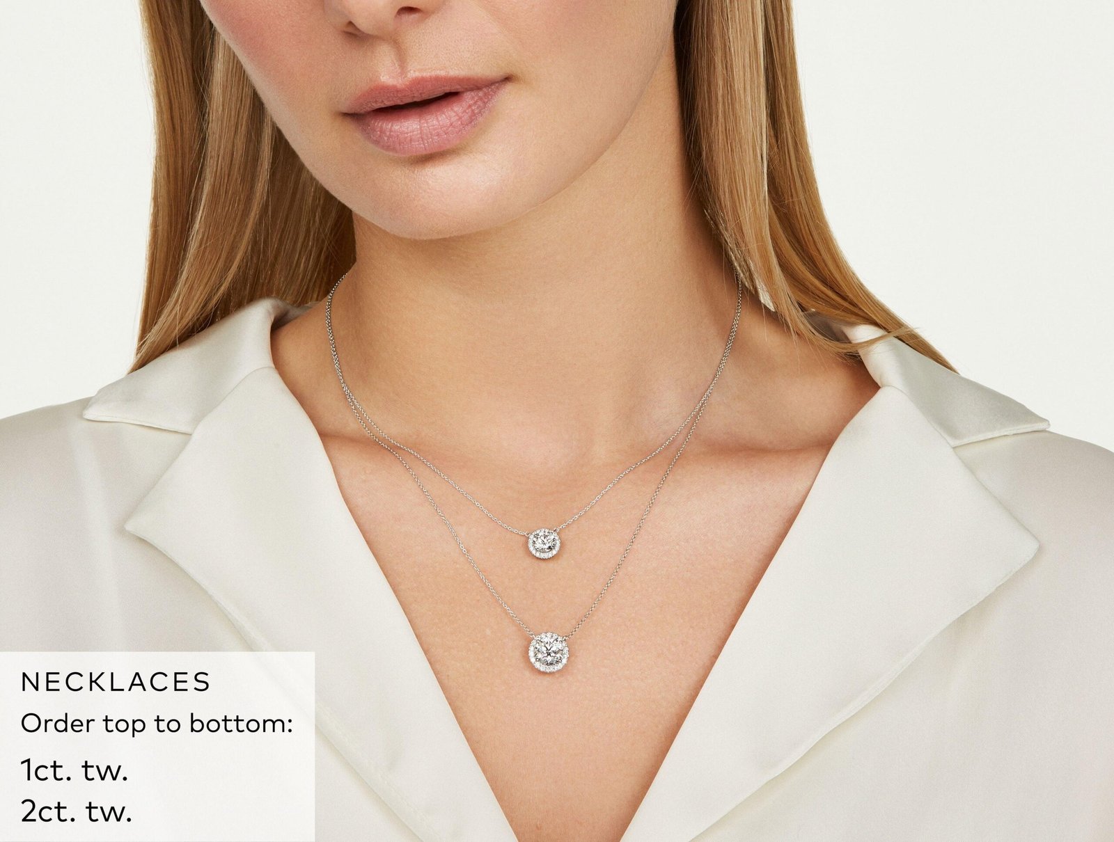 Lab-Grown Diamond 2ct. tw. Halo Pendant | White - Image 4