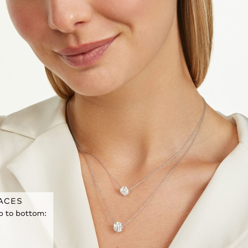 Lab-Grown Diamond 2ct. Round Brilliant Solitaire Pendant | White - Image 2