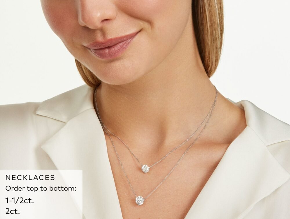 Lab-Grown Diamond 2ct. Round Brilliant Solitaire Pendant | White - Image 2