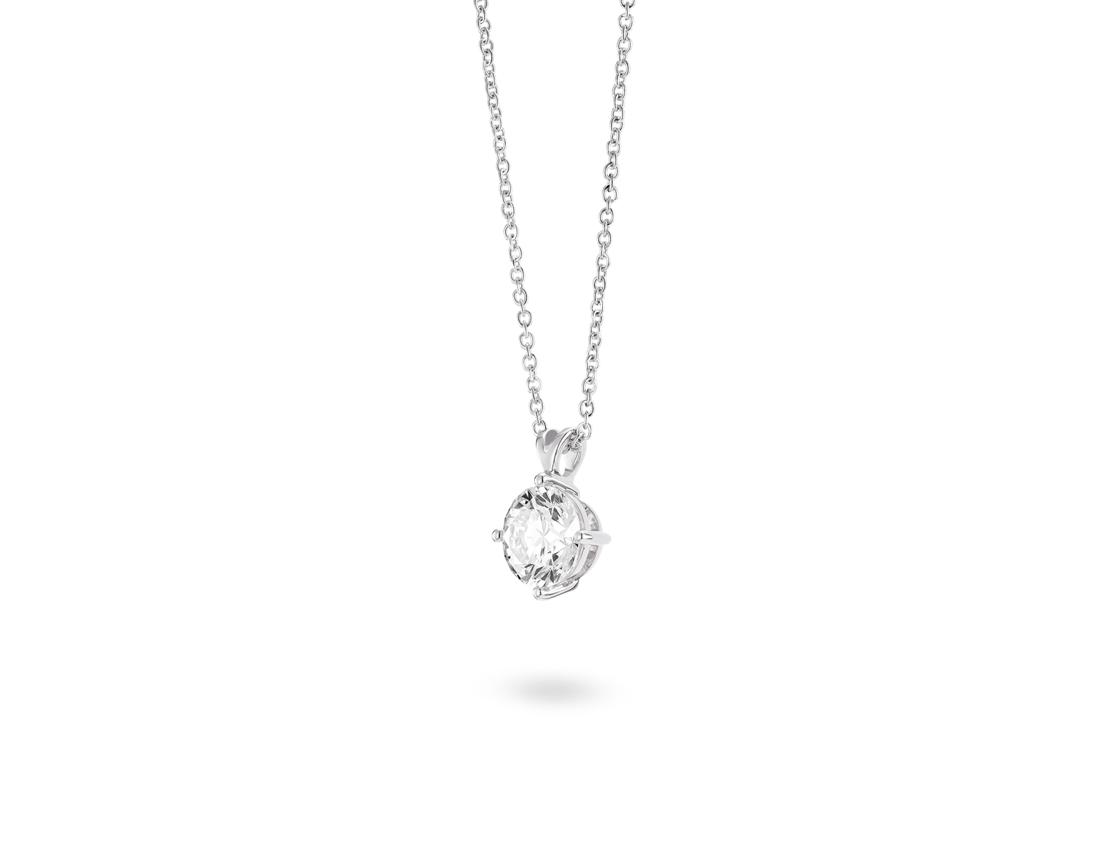 Finest Lab-Grown Diamond 1ct. Round Brilliant Solitaire Pendant | White