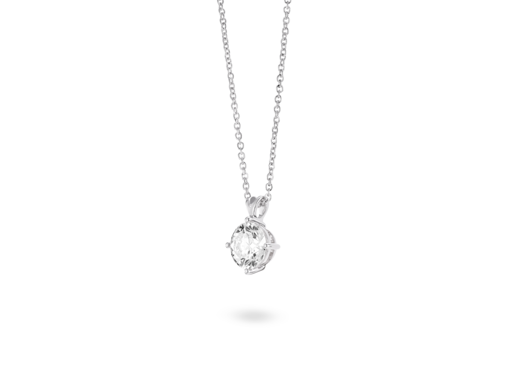 Finest Lab-Grown Diamond 1ct. Round Brilliant Solitaire Pendant | White - Image 4