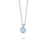 Finest Lab-Grown Diamond 1ct. Round Brilliant Solitaire Pendant | Blue