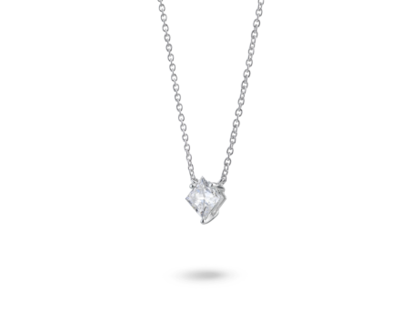 Lab-Grown Diamond 1⅛ct. Princess Cut 14k Gold Pendant | White