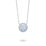 Lab-Grown Diamond 2ct. tw. Halo Pendant | Blue