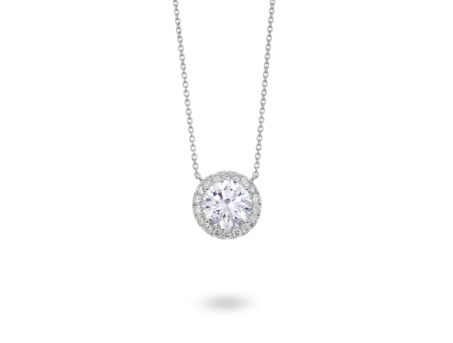 Lab-Grown Diamond 2ct. tw. Halo Pendant | White