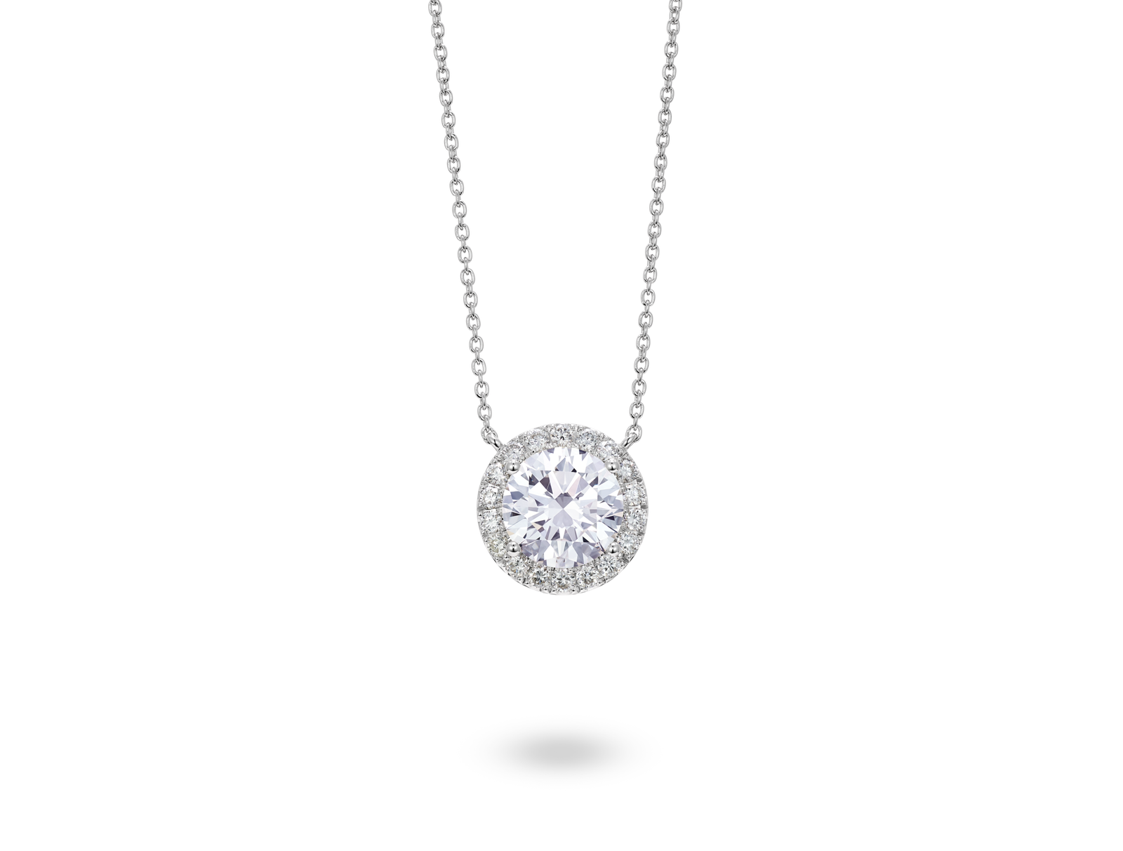 Lab-Grown Diamond 2ct. tw. Halo Pendant | White