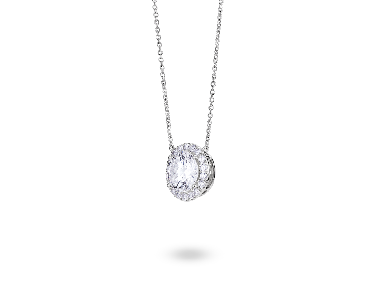 Lab-Grown Diamond 2ct. tw. Halo Pendant | White - Image 2