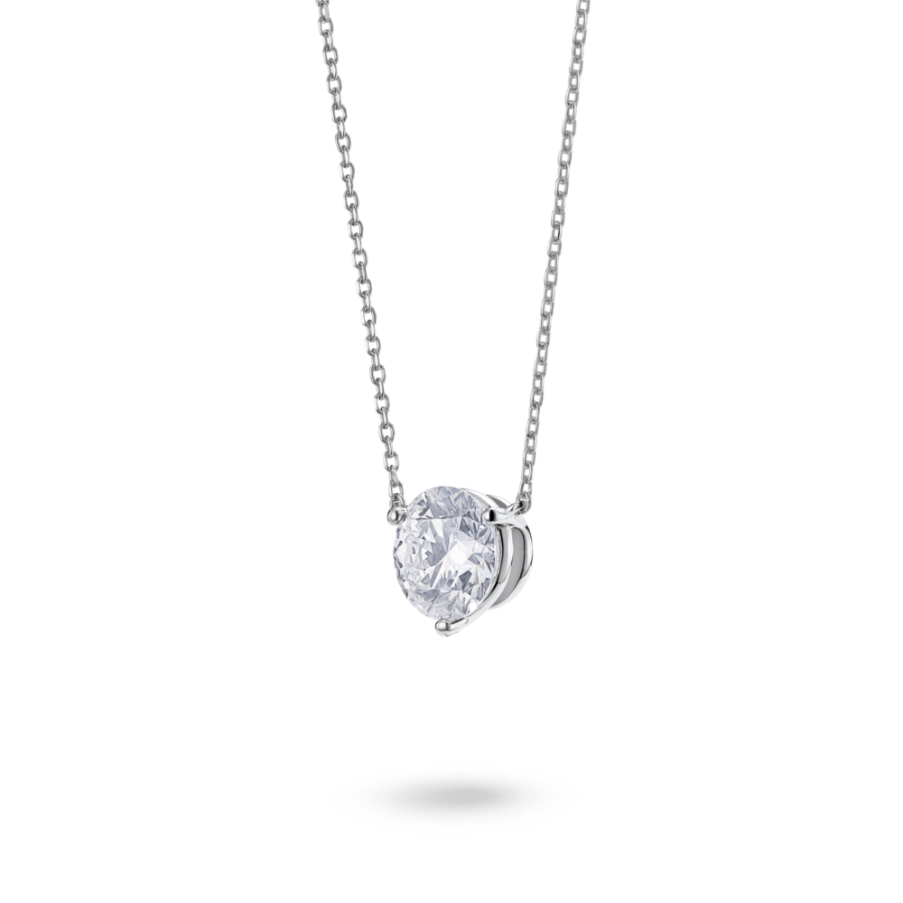 Lab-Grown Diamond 2ct. Round Brilliant Solitaire Pendant | White - Image 7