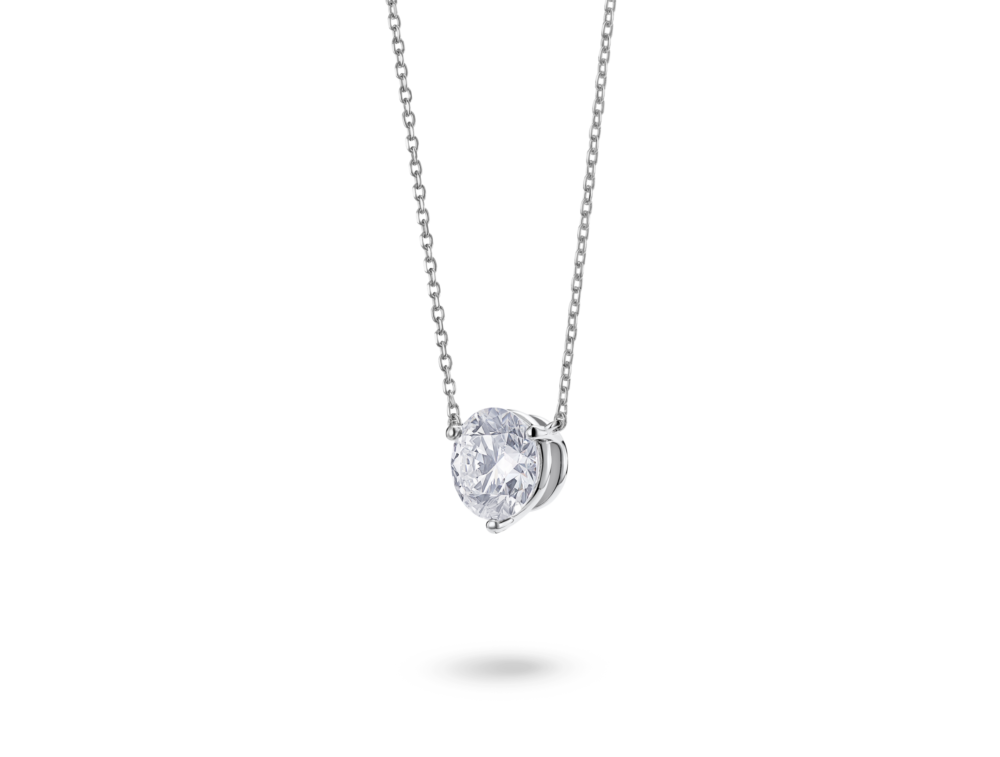 Lab-Grown Diamond 2ct. Round Brilliant Solitaire Pendant | White - Image 7