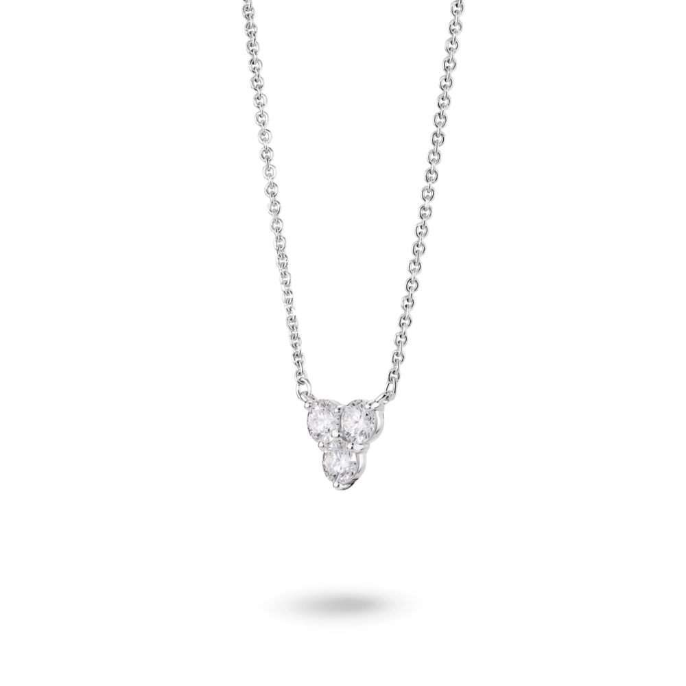 Lab-Grown Diamond ³⁄₁₀ct. tw. Mini Trio Round Brilliant Pendant | White - Image 8