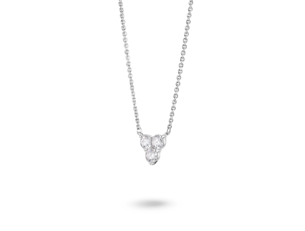Lab-Grown Diamond ³⁄₁₀ct. tw. Mini Trio Round Brilliant Pendant | White - Image 8