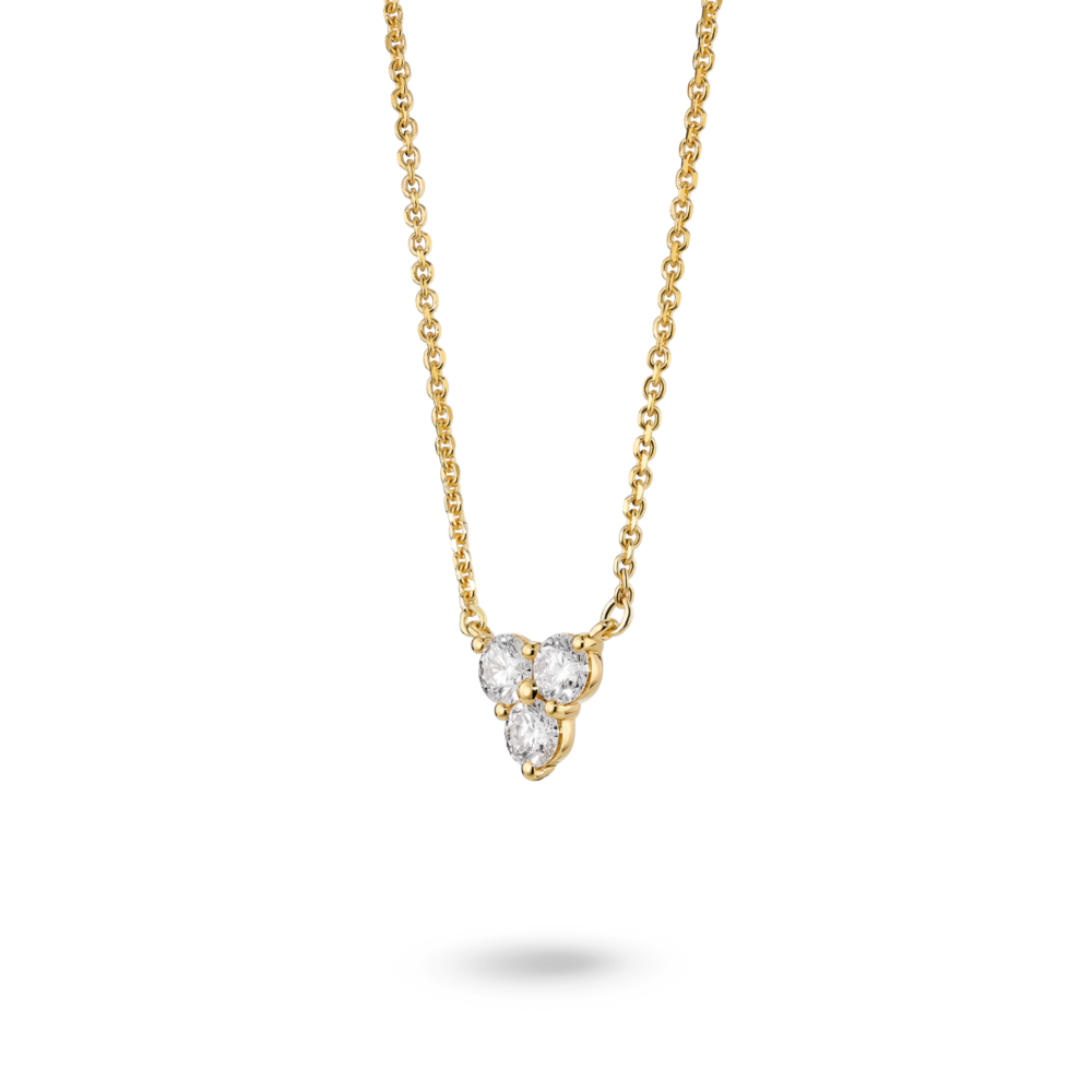 Lab-Grown Diamond ³⁄₁₀ct. tw. Mini Trio Round Brilliant Pendant | White - Image 3