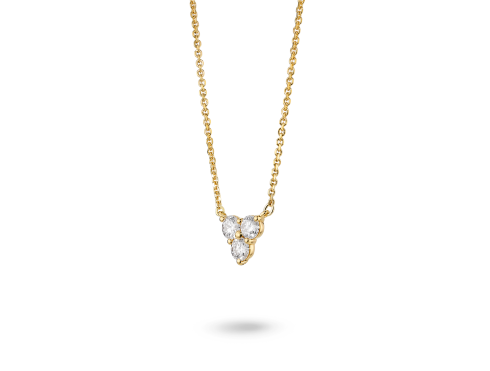 Lab-Grown Diamond ³⁄₁₀ct. tw. Mini Trio Round Brilliant Pendant | White - Image 3