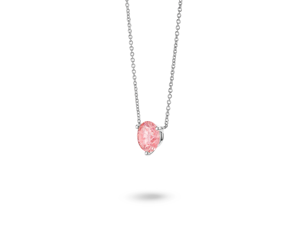Lab-Grown Diamond 1½ct. Round Brilliant Solitaire Pendant | Pink - Image 3
