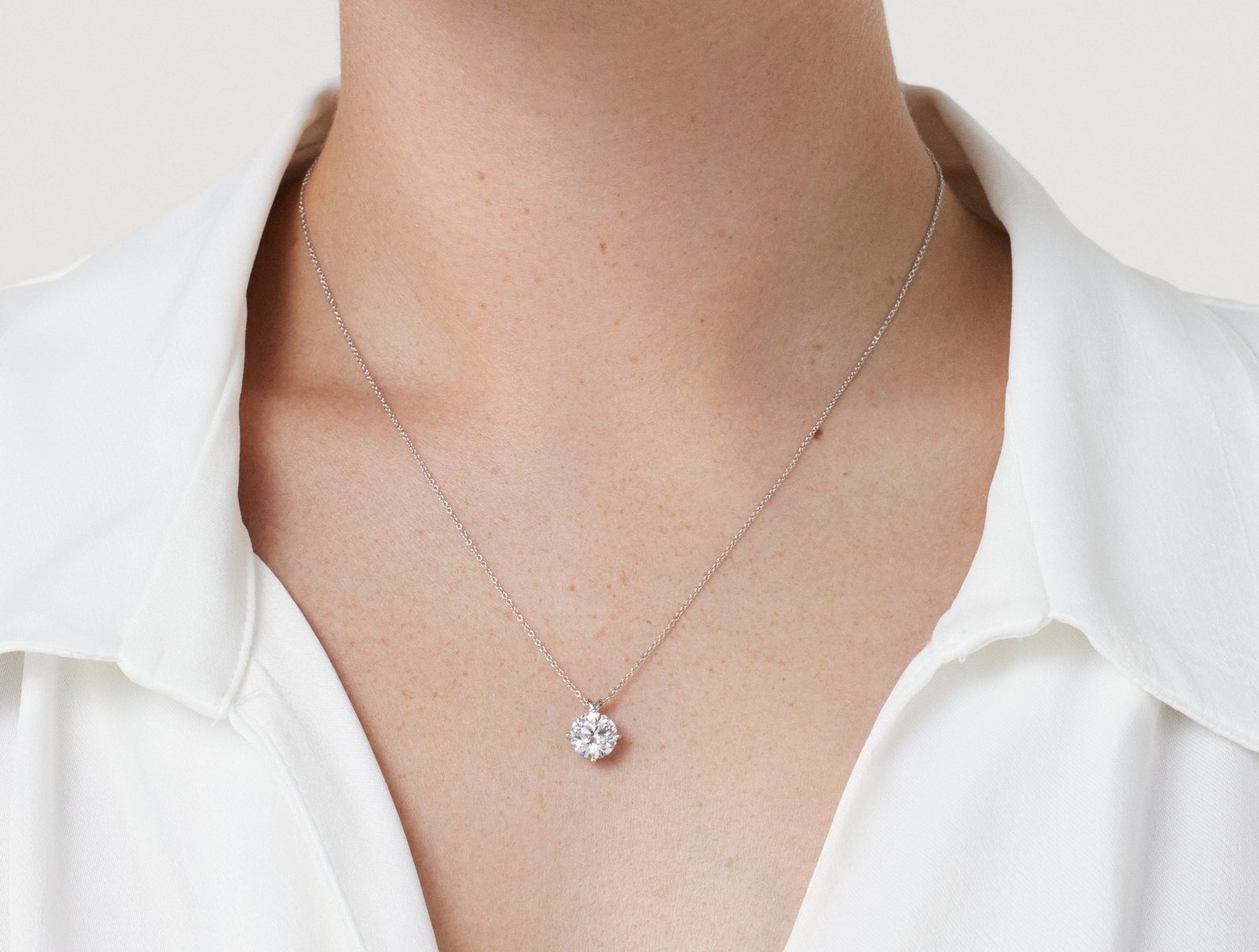 Finest Lab-Grown Diamond 2ct. Round Brilliant Solitaire Pendant | White - Image 4