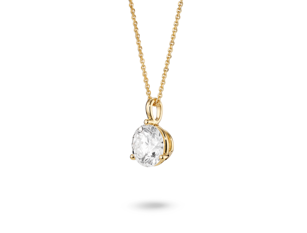 Lab-Grown Diamond 2ct. Round Brilliant Solitaire Bale Pendant | White - Image 7