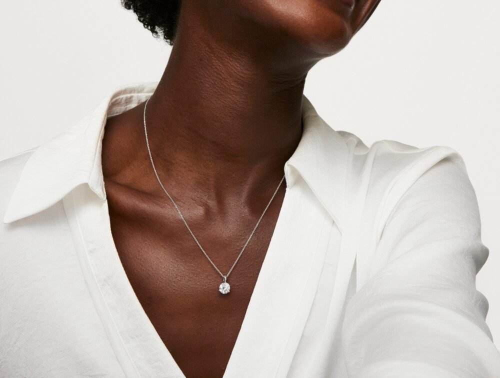 Lab-Grown Diamond 1½ct. Round Brilliant Solitaire Bale Pendant | White - Image 5