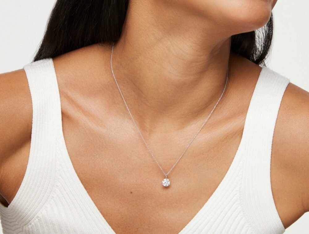 Lab-Grown Diamond 1½ct. Round Brilliant Solitaire Bale Pendant | White - Image 4