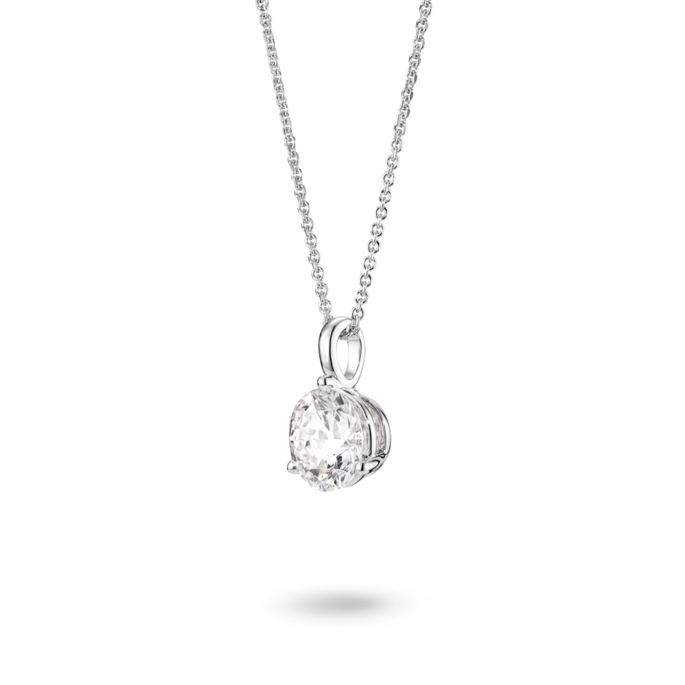 Lab-Grown Diamond 1½ct. Round Brilliant Solitaire Bale Pendant | White - Image 6