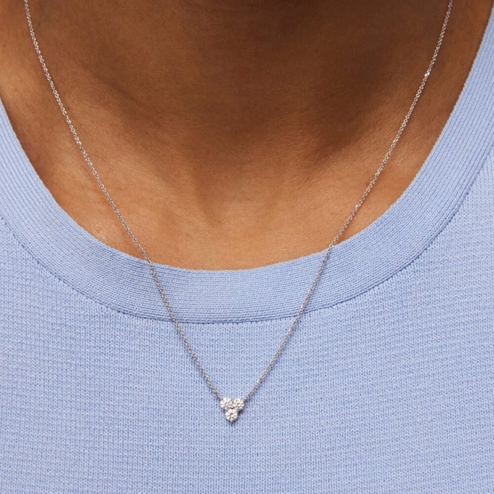 Lab-Grown Diamond ³⁄₁₀ct. tw. Mini Trio Round Brilliant Pendant | White - Image 7
