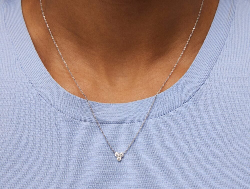 Lab-Grown Diamond ³⁄₁₀ct. tw. Mini Trio Round Brilliant Pendant | White - Image 7