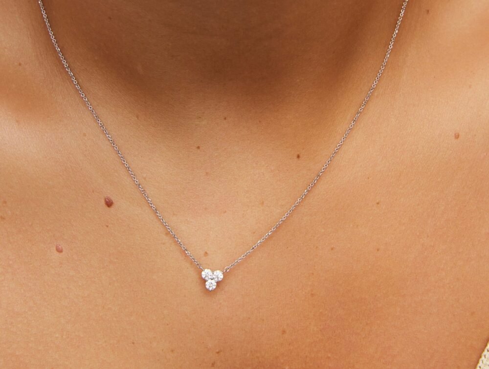 Lab-Grown Diamond ³⁄₁₀ct. tw. Mini Trio Round Brilliant Pendant | White - Image 10