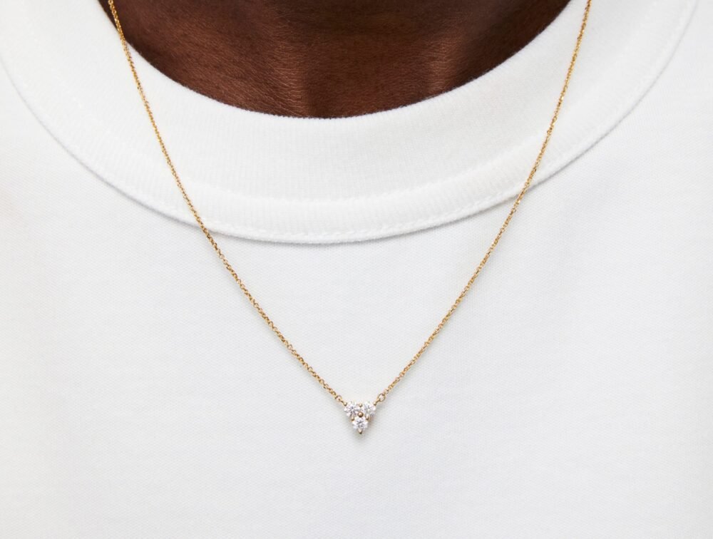 Lab-Grown Diamond ³⁄₁₀ct. tw. Mini Trio Round Brilliant Pendant | White - Image 4