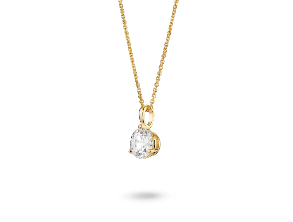 Lab-Grown Diamond 1ct. Round Brilliant Solitaire Bale Pendant | White - Image 5