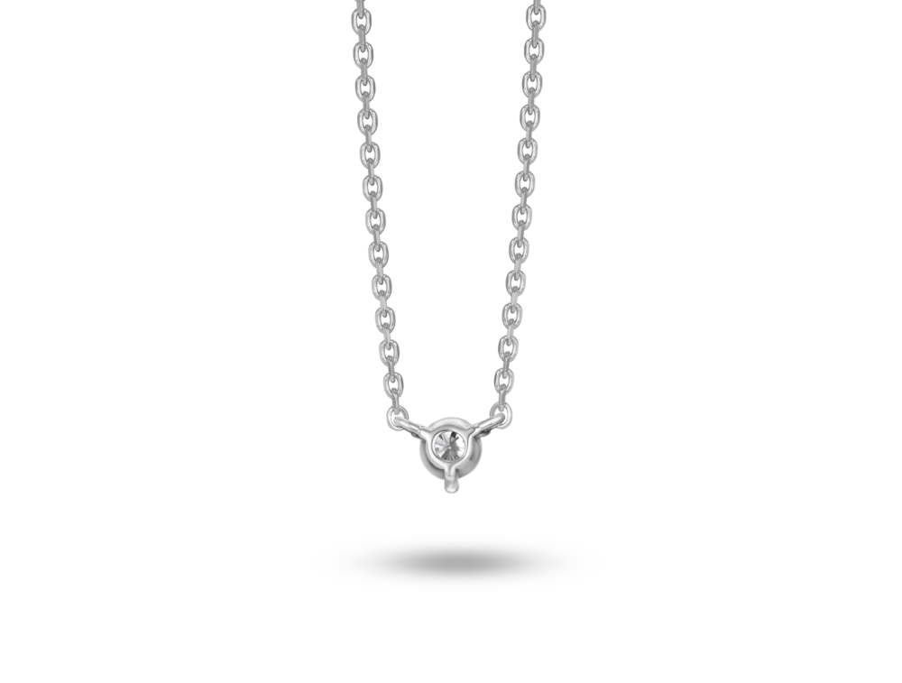Lab-Grown Diamond ⅐ct. Mini Round Brilliant Pendant | White - Image 3