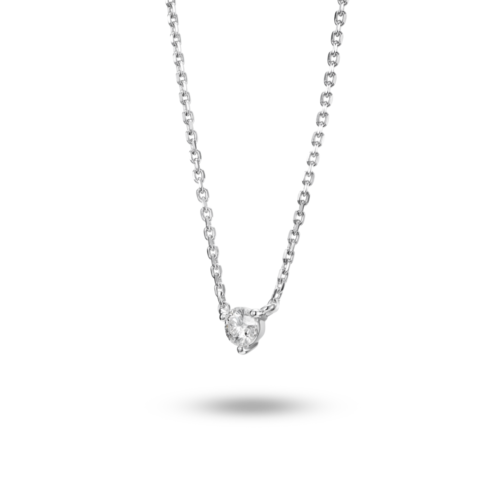 Lab-Grown Diamond ⅐ct. Mini Round Brilliant Pendant | White